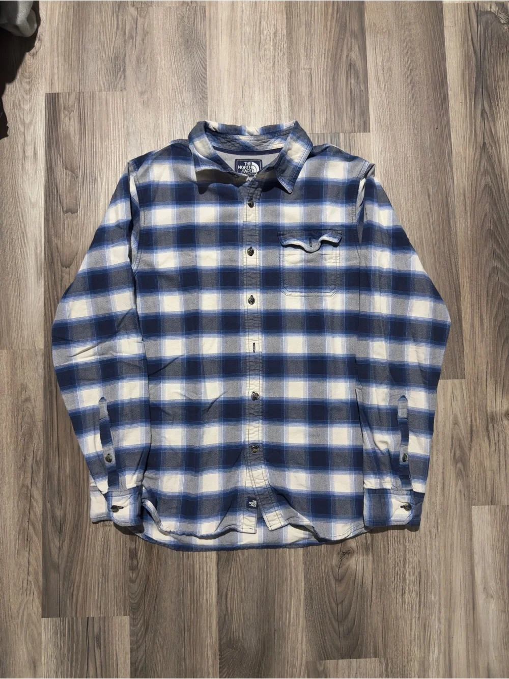 The North Face Blue Arroyo Heavyweight Flannel Shirt • Size M